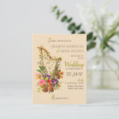 Liebe in Blütenmusik verwandte CC0318 Blumenhochze Einladung (Stehend Vorderseite)