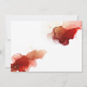 Liebe in Blütenrotblütendusche Einladung (Rückseite)