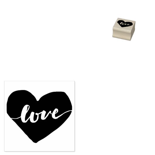 LIEBE in Briefmarke des Herzens Gummistempel (Stempel)