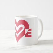 Liebe in Cherry Pink Kaffeetasse (VorderseiteRechts)