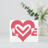 Liebe in Cherry Pink Postkarte (Stehend Vorderseite)