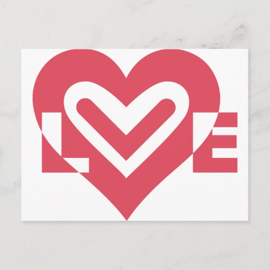 Liebe in Cherry Pink Postkarte (Vorderseite)
