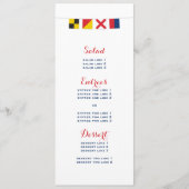 LIEBE in den bunten Seeflaggen Menükarte (Vorderseite)