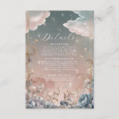 Liebe in den Glitzern und Florals Hochzeit Begleitkarte (Vorderseite)