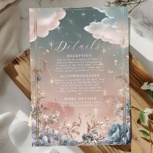 Liebe in den Glitzern und Florals Hochzeit Begleitkarte