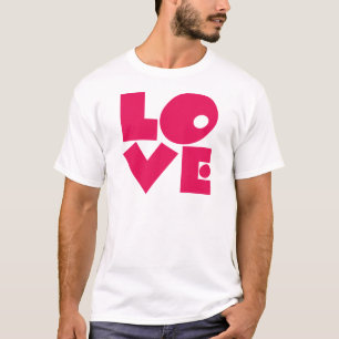 LIEBE in den großen rosa Buchstaben T-Shirt