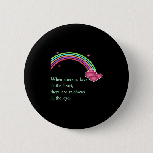 Liebe in den Herzrasen im Retro-Diagramm Button (Vorderseite)