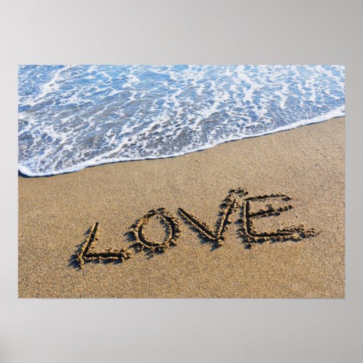 Liebe in den Sand geschrieben Poster (Vorne)