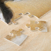 Liebe in den Schilfröten: Ein Paar Holzhähnchen wi Puzzle (Seite)