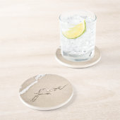 Liebe in den Untersetzer von Sand Beach (Seite)