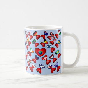 Liebe in den verschiedenen Sprachen um die Welt Kaffeetasse