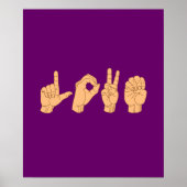 LIEBE in der amerikanischen Gebärdensprache Poster (Vorne)