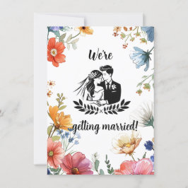 Liebe in der blühenden Wildblume Einladung Hochzei