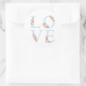 Liebe in der blutblütigen Rose Runder Aufkleber (Tasche)