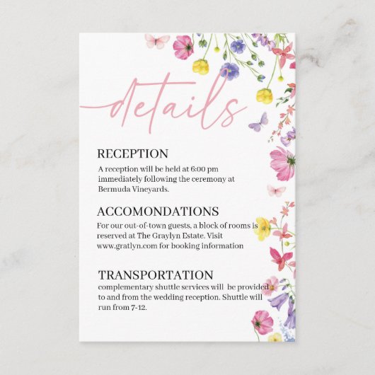 Liebe in der blutigen Hochzeitskarte Begleitkarte (Vorderseite)