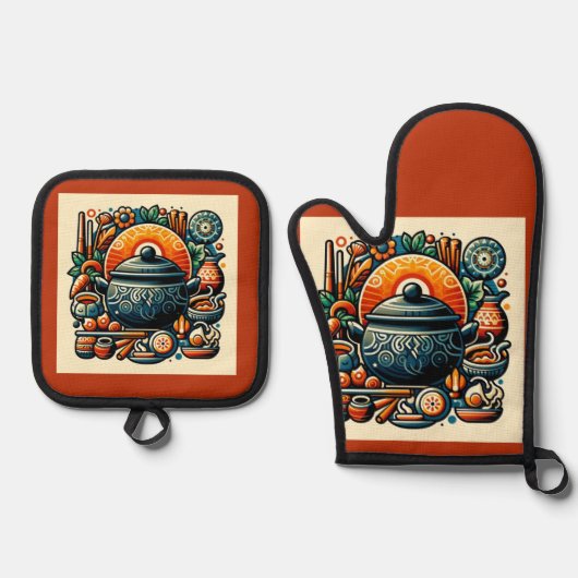 Liebe in der Küche: Silbergequilter Ofen Mitt mit Ofenhandschuh & Topflappen-Set (Vorderseite)