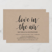 Liebe in der Luft, Einladungen zur Hochzeitsfeier (Vorne/Hinten)