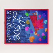 Liebe in der Luft-Engel und Herzvalentin Puzzle (Horizontal)