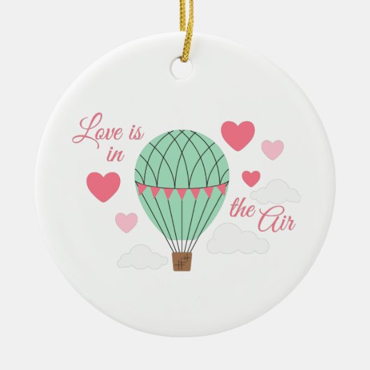 Liebe in der Luft Keramik Ornament (Vorne)