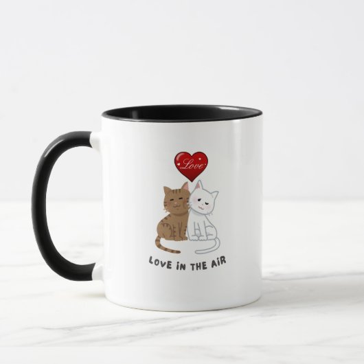 Liebe in der Luft lustiger Kaffeebecher Tasse (Links)