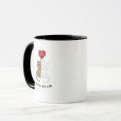 Liebe in der Luft lustiger Kaffeebecher Tasse (Vorderseite Links)