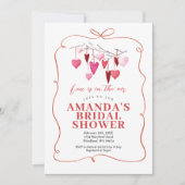 Liebe in der Luft Valentine Brautparty Whimsical Einladung (Vorderseite)