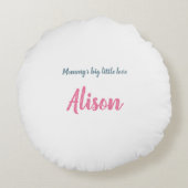 Liebe in der Luft Valentinin Vögel und Blume Rundes Kissen (Rückseite)