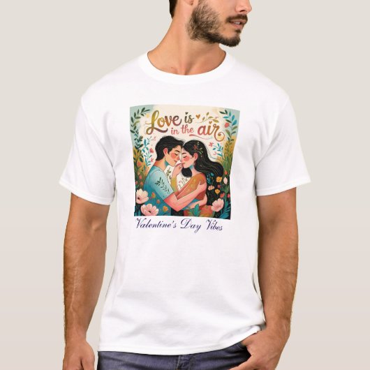 Liebe in der Luft - Valentinstag Vibes T-Shirt (Vorderseite)