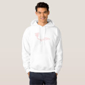 Liebe in der modernen arabischen Kalligraphie Hoodie (Vorne ganz)