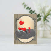 Liebe in der Post Postkarte (Stehend Vorderseite)