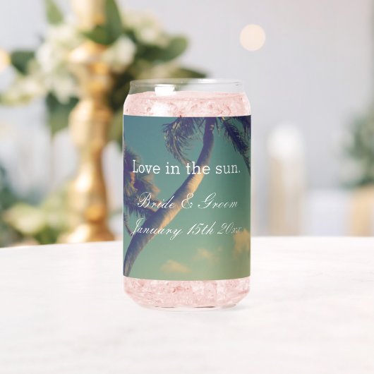 Liebe in der Sonne idyllische Strand Hochzeit kann Dosenglas (Insitu (Hochzeit))