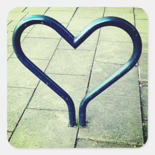 Liebe in der Stadt Quadratischer Aufkleber