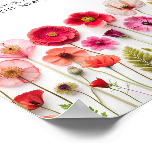 Liebe in der Wildblume Bloom Datum Nachtideen Datu Poster (Ecke)