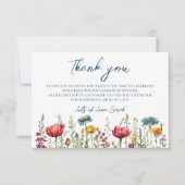 Liebe in der Wildblume Wasser im Blut Dankeskarte (Vorderseite)