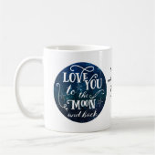 Liebe in die Tasse der Mond- und Hintergalaxie (Links)