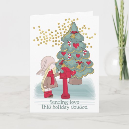 Liebe in dieser Urlaubssaison senden Feiertagskarte (Vorderseite)