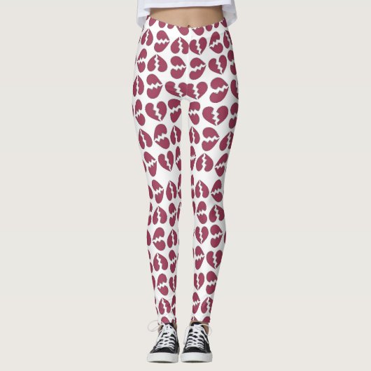 Liebe in Druckmuster Leggings (Vorderseite)