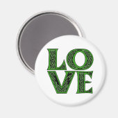 Liebe in einem irischen keltischen Schriftart Magnet (Vorderseite/Rückseite)