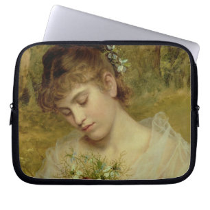 Liebe in einem Nebel (Öl auf Leinwand) Laptopschutzhülle