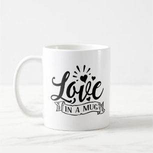 Liebe in einem Tasse-Design Kaffeetasse