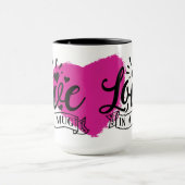 Liebe in einem Tasse rosa Herz (Zentrum)