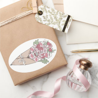 Liebe in einer beliebigen Blume Ovaler Aufkleber