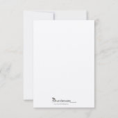 Liebe in einer beliebigen Sprache in Gold-Antwortk RSVP Karte (Rückseite)