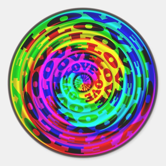 Liebe in einer Farbdose Runder Aufkleber (Vorderseite)
