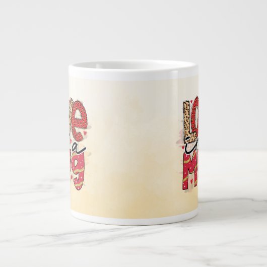 Liebe in einer Tasse Gemusterte Buchstaben Valenti (Vorderseite)