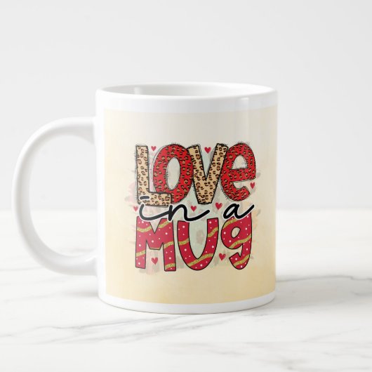 Liebe in einer Tasse Gemusterte Buchstaben Valenti (Links)