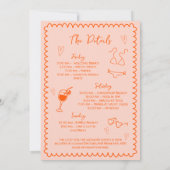 Liebe in erster Spritz Hand Drawn Bachelorette Einladung (Rückseite)