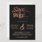 Liebe in Farbe Flach Save The Date Karte (Rückseite)