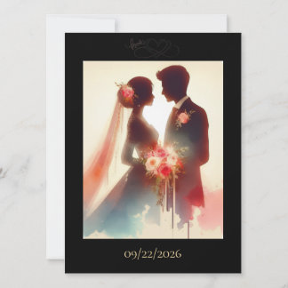 Liebe in Farbe Flach Save The Date Karte