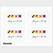 LIEBE in farbenfrohen Wasserflaggen Rechteckiger Aufkleber (Blatt)